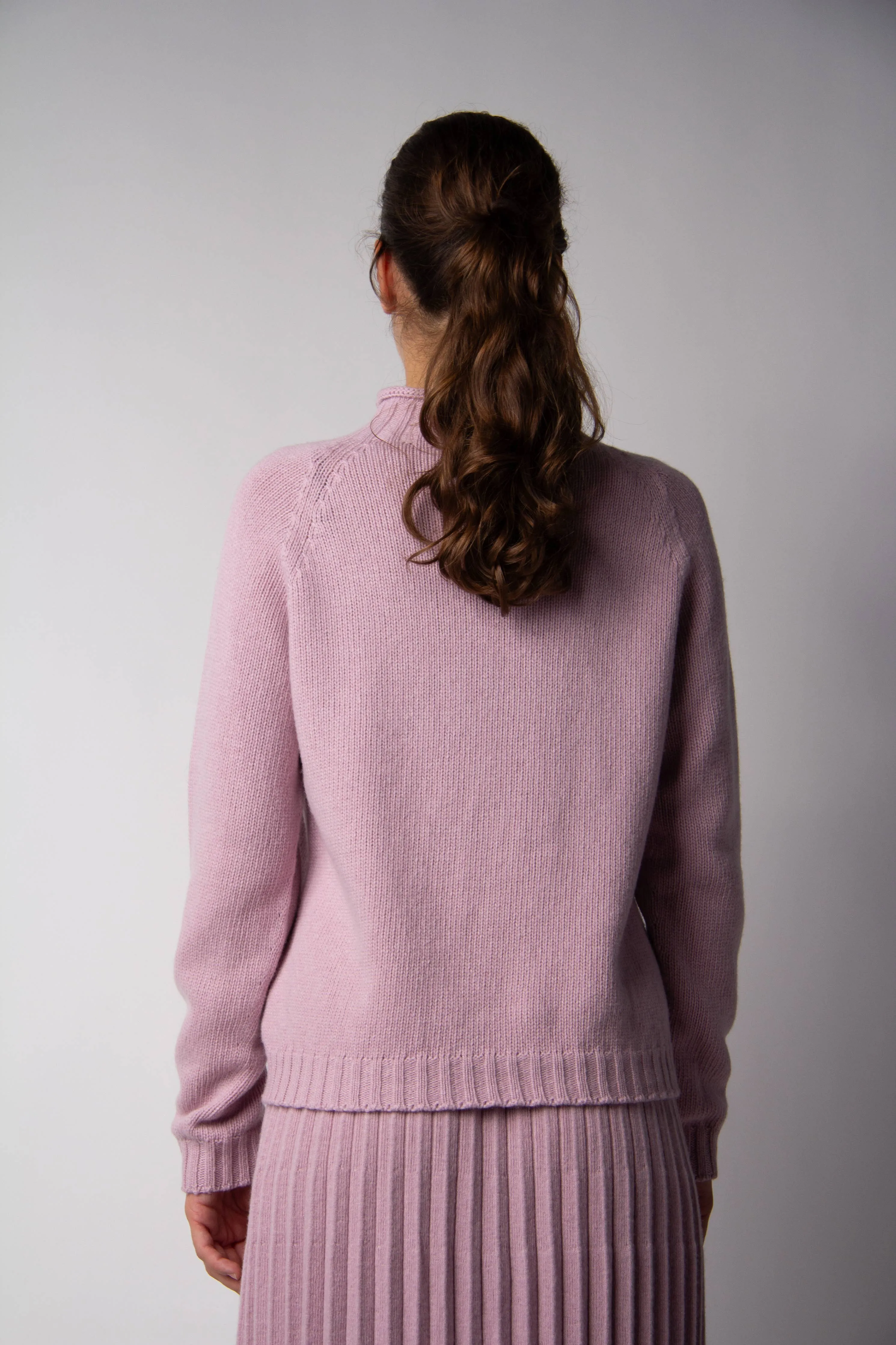 Cashmere Mix Wide Neck Cable Sweater (3D-Knit)