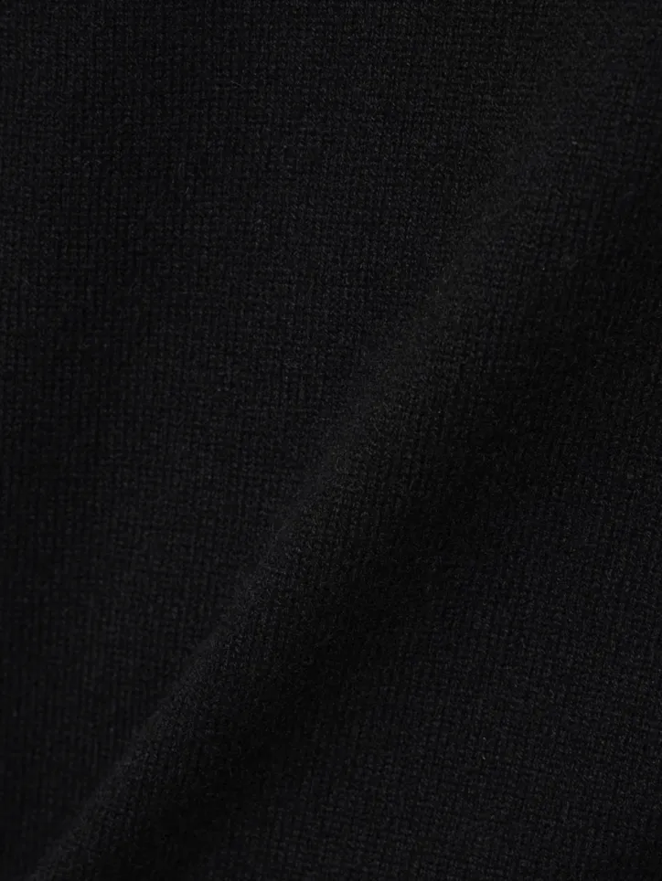 Cashmere Mix Wide Neck Cable Sweater (3D-Knit)