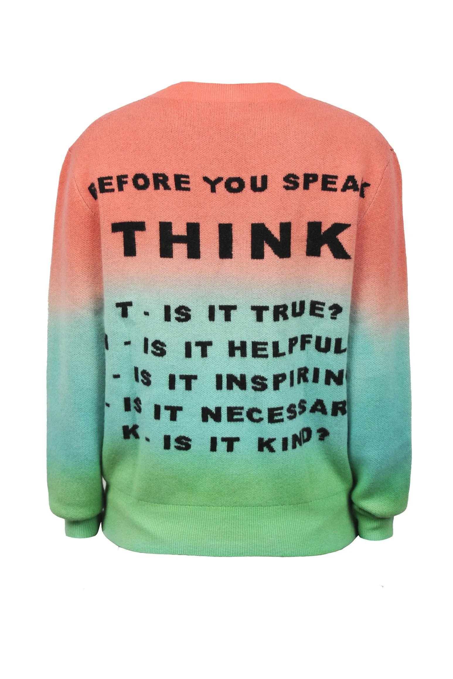 Cashmere Ombre Crewneck Think Sweater