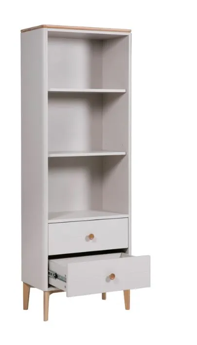 Cashmere Painted Bookcase Unit With Drawers