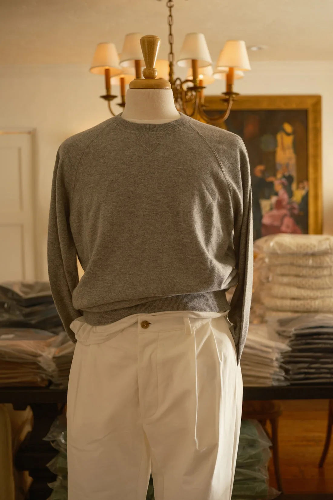 Cashmere Raglan Crewneck