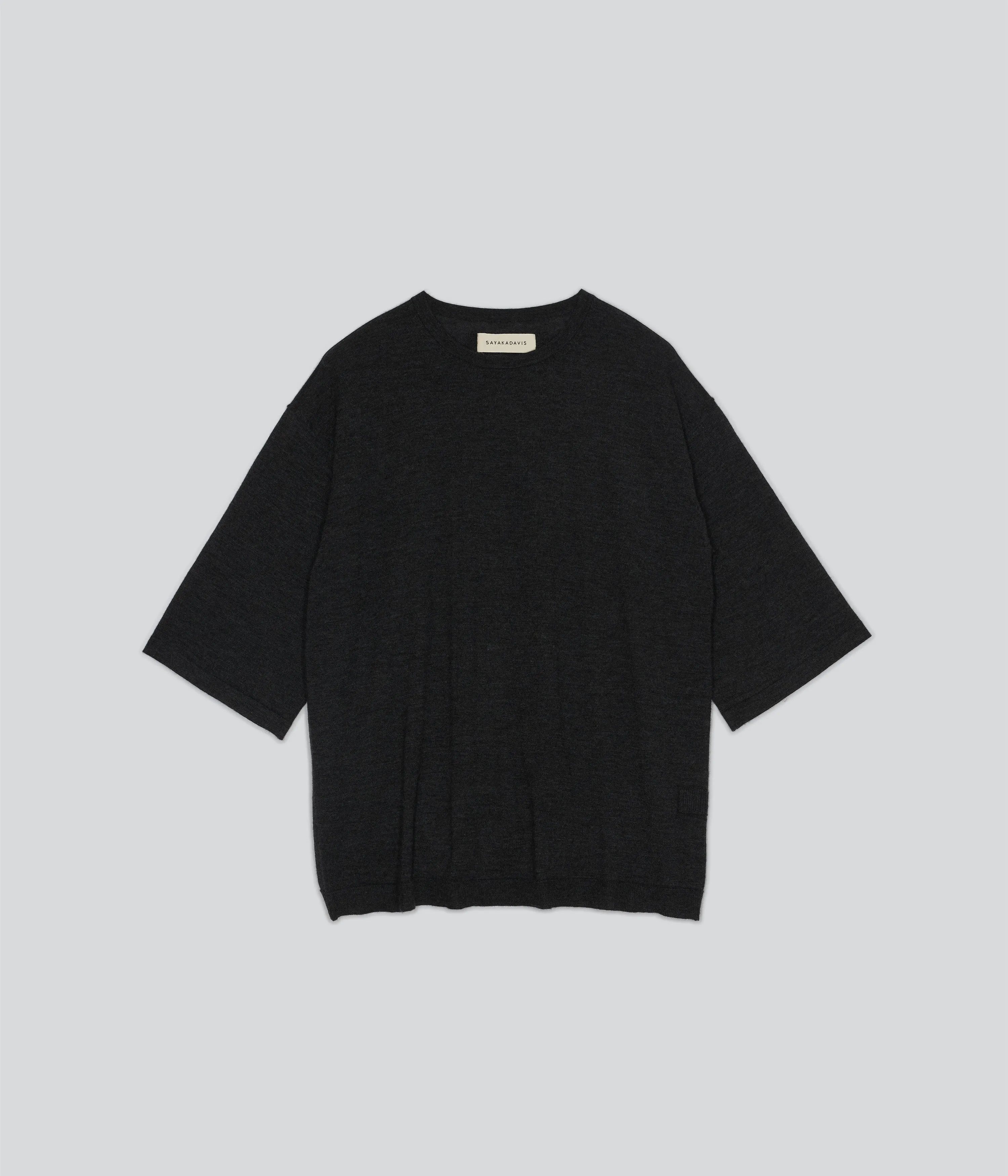 CASHMERE TEE IN CHARCOAL