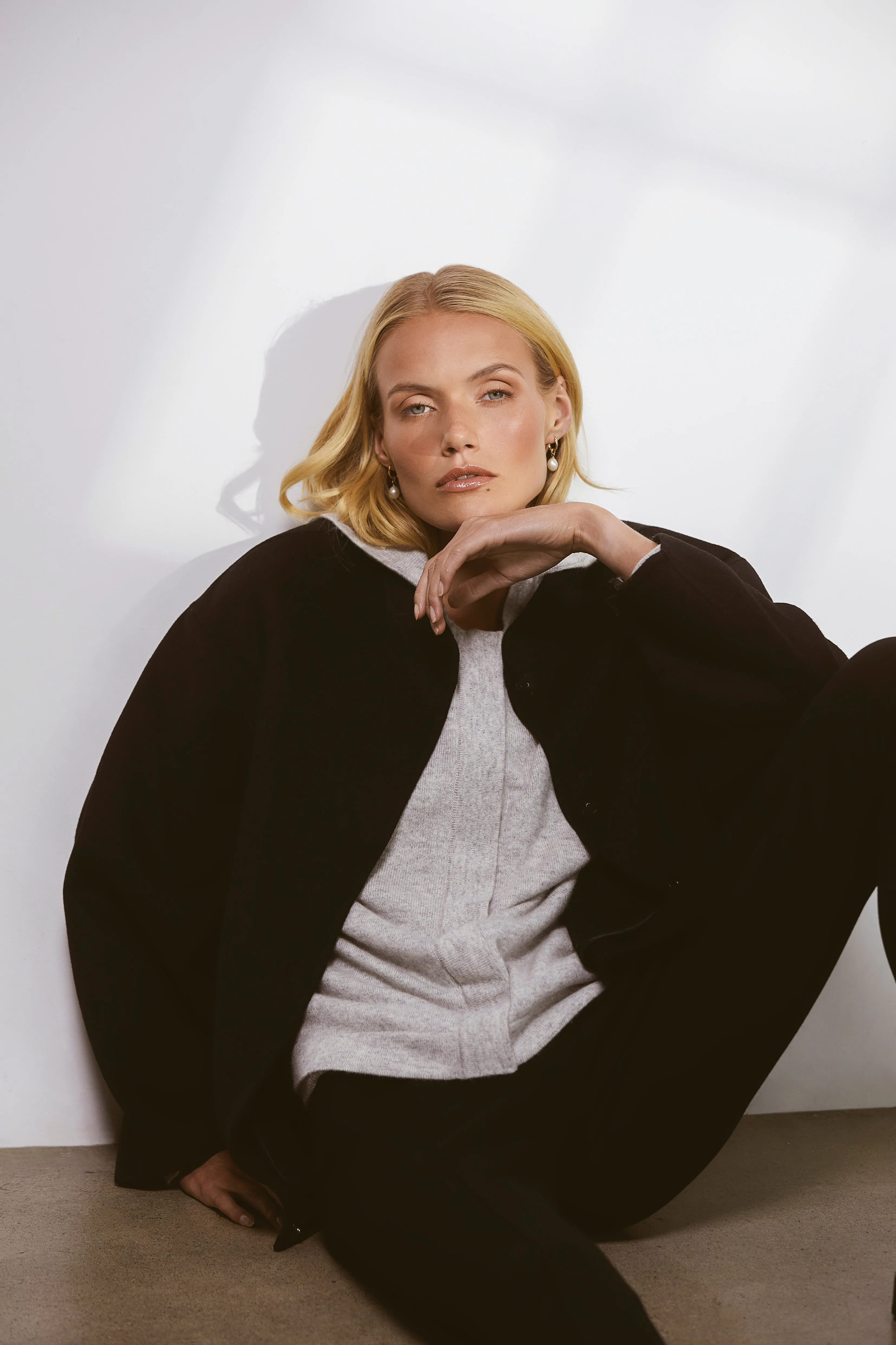 Cashmere Zip Hoodie - Fog