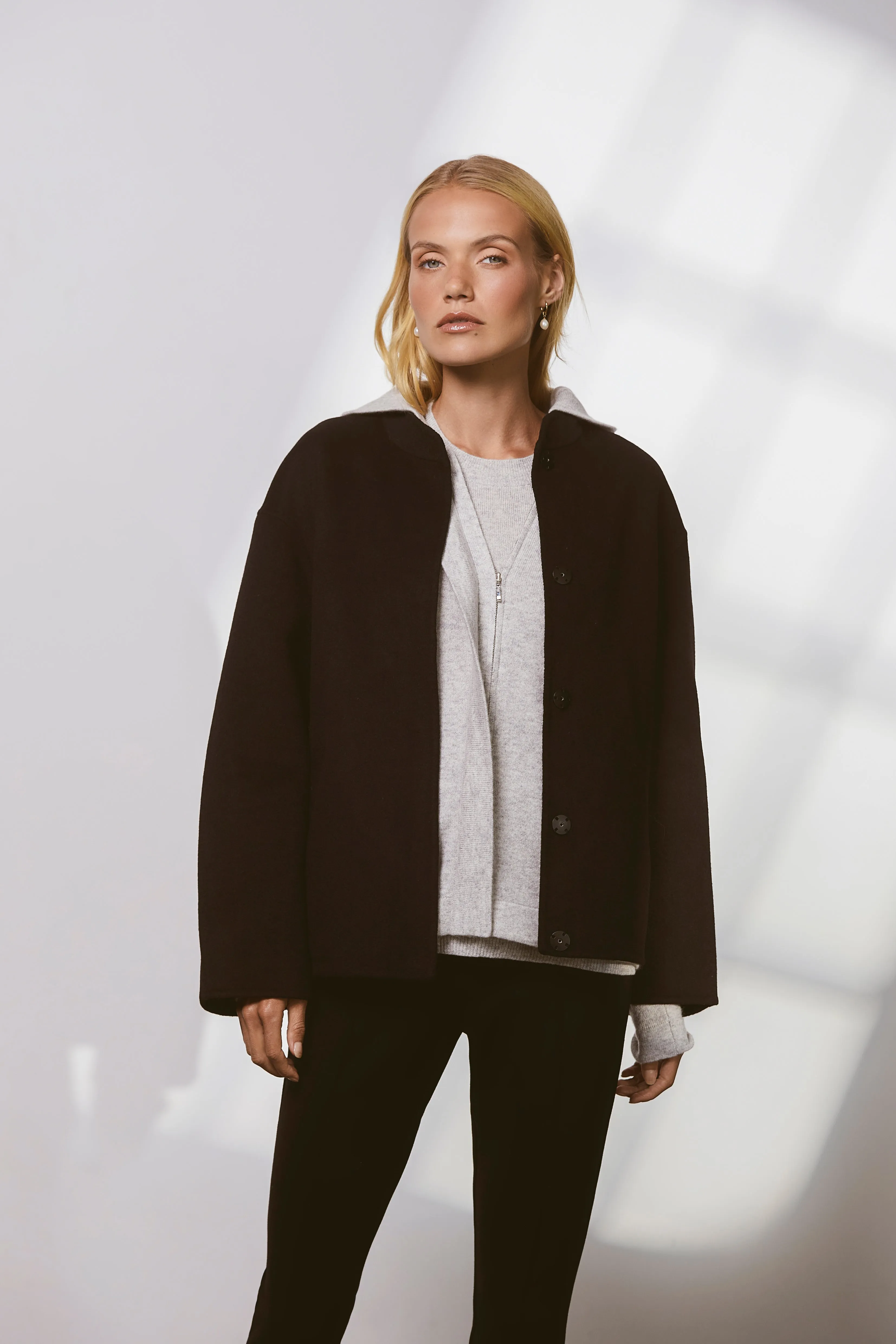 Cashmere Zip Hoodie - Fog