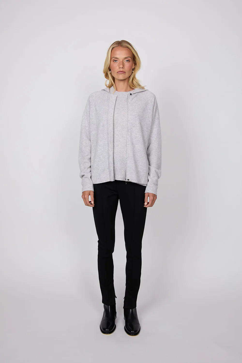 Cashmere Zip Hoodie - Fog