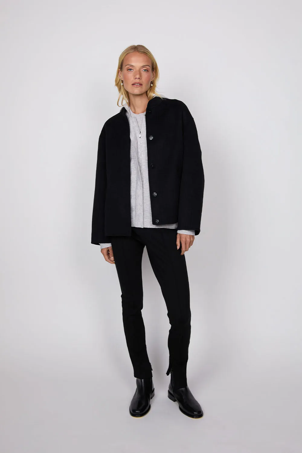Cashmere Zip Hoodie - Fog