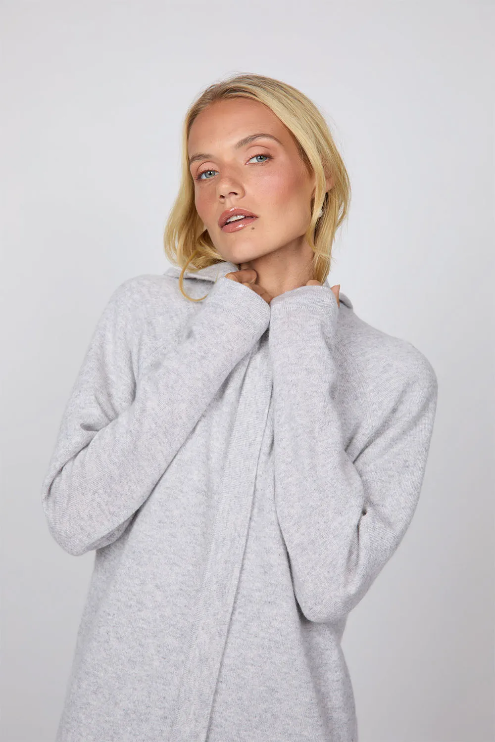 Cashmere Zip Hoodie - Fog