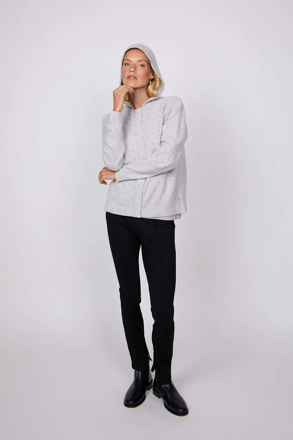 Cashmere Zip Hoodie - Fog