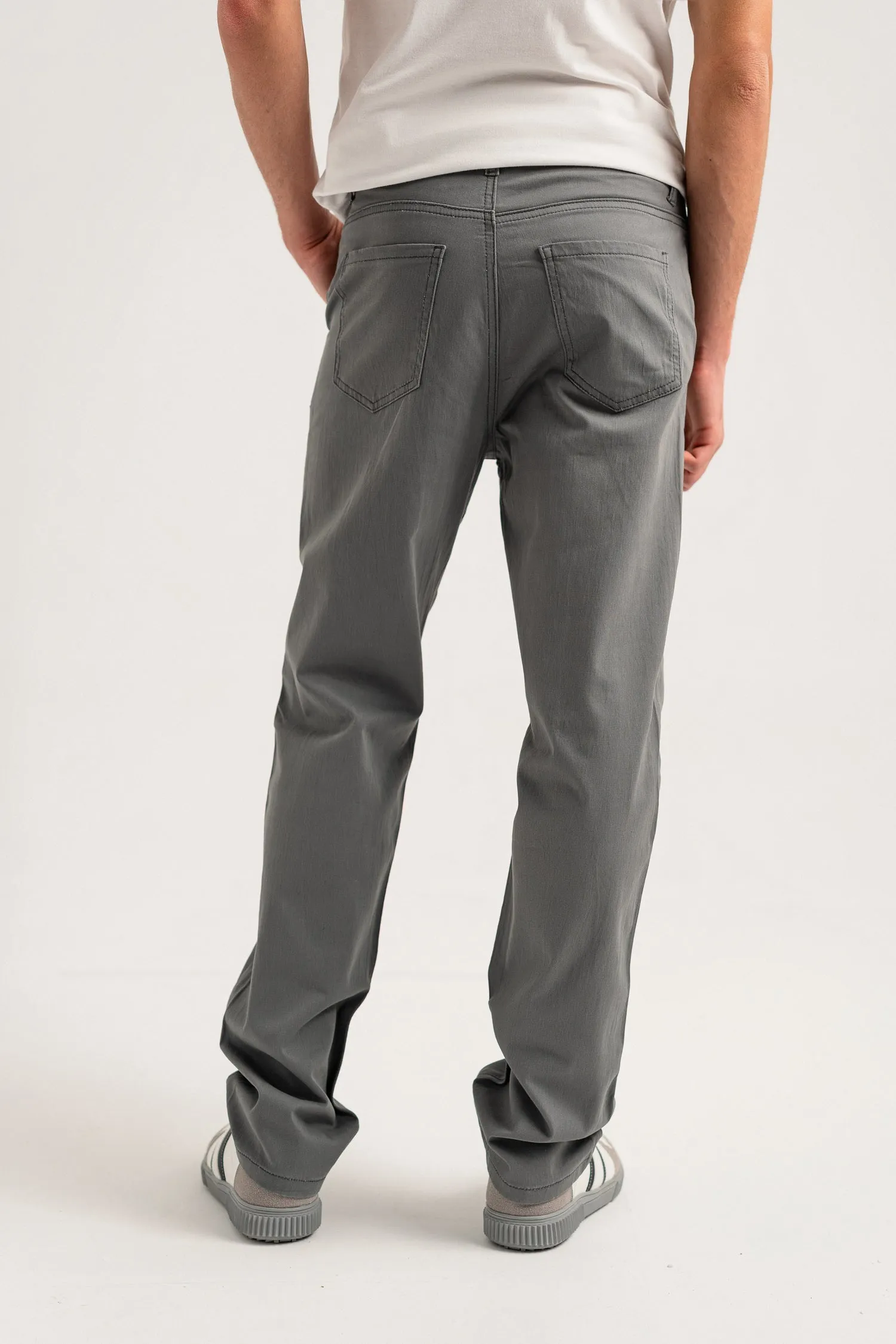 Charcoal Regular Fit Chino Pants