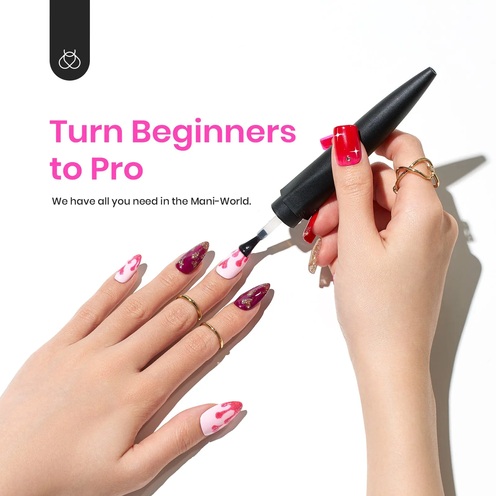 Charming Diva Manicure Kit: Nail Art Gels, Tools, Accessories and Care Essentials