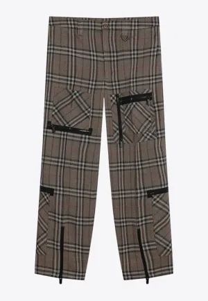 Checked Cargo Pants