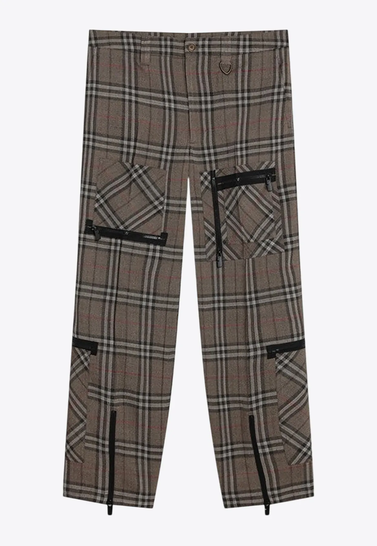 Checked Cargo Pants