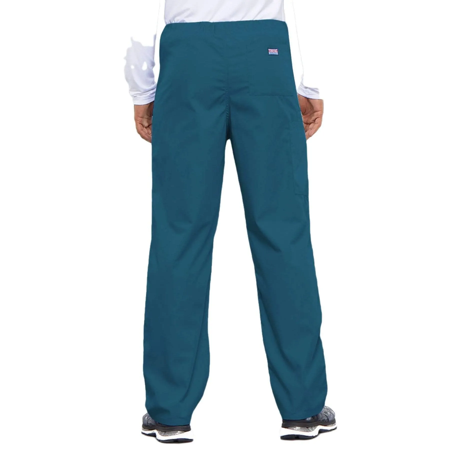 Cherokee Workwear 4100 Scrubs Pants Unisex Drawstring Cargo Caribbean Blue