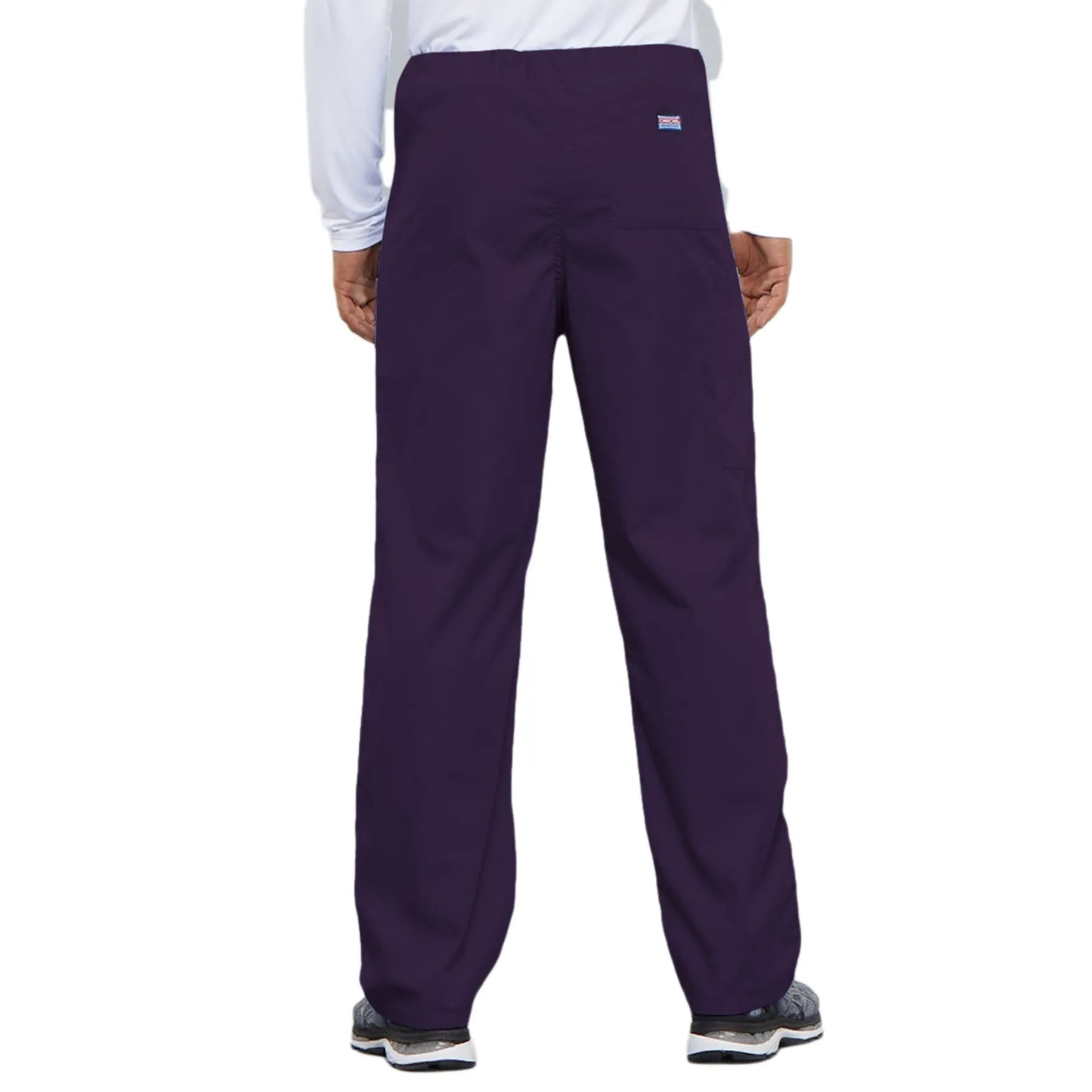 Cherokee Workwear 4100 Scrubs Pants Unisex Drawstring Cargo Eggplant