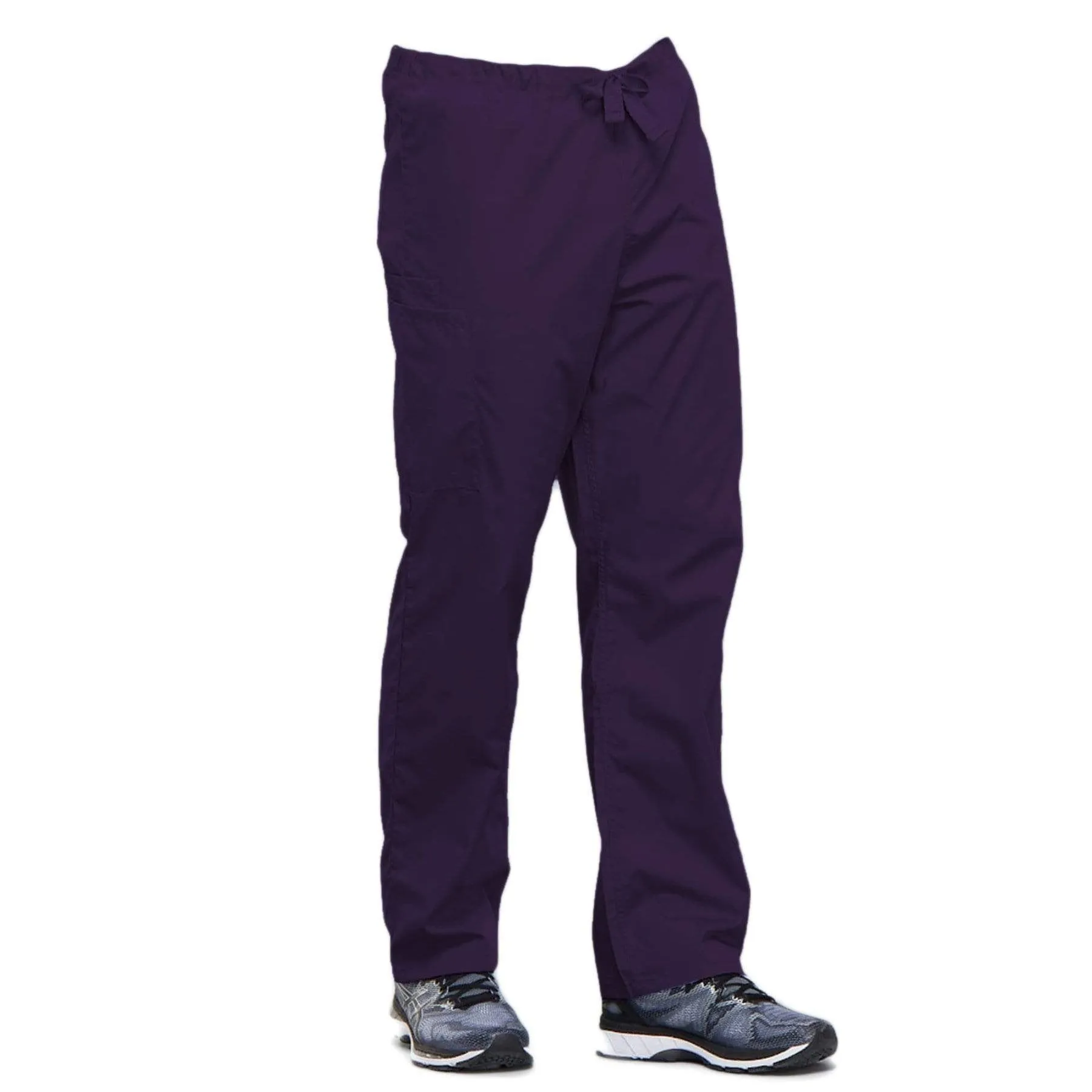 Cherokee Workwear 4100 Scrubs Pants Unisex Drawstring Cargo Eggplant