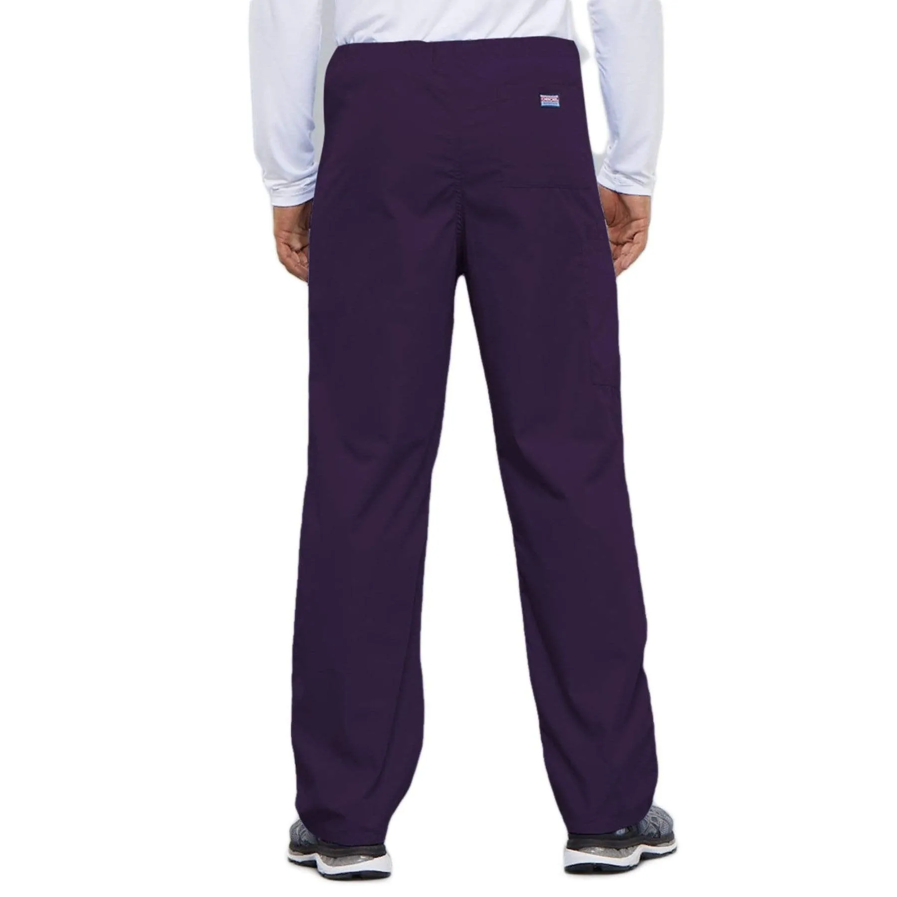 Cherokee Workwear 4100 Scrubs Pants Unisex Drawstring Cargo Eggplant