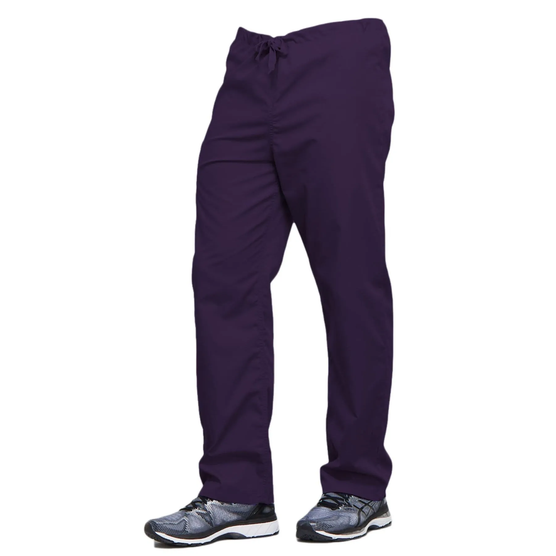 Cherokee Workwear 4100 Scrubs Pants Unisex Drawstring Cargo Eggplant