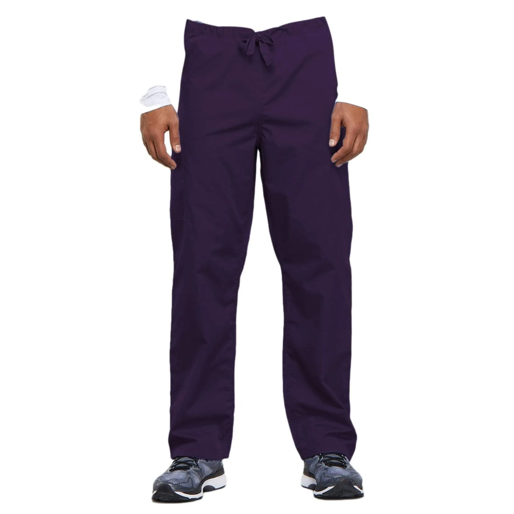 Cherokee Workwear 4100 Scrubs Pants Unisex Drawstring Cargo Eggplant