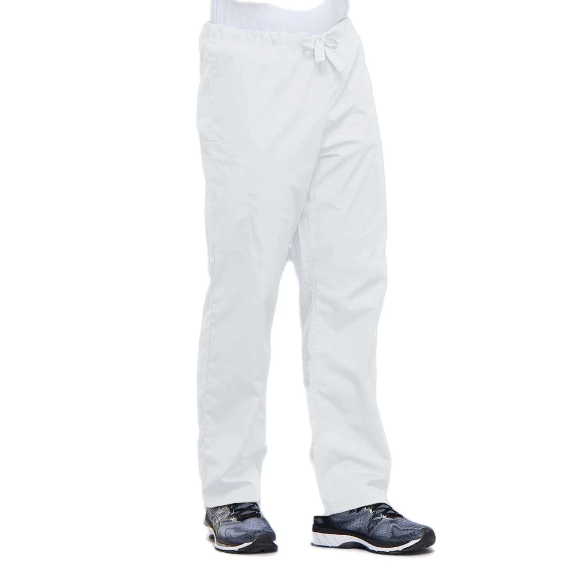 Cherokee Workwear 4100 Scrubs Pants Unisex Drawstring Cargo White