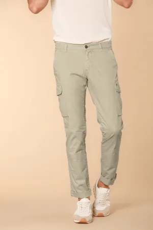 Chile Men's cargo pants in lightweight pima cotton twill special washing  Extra-Slim Fit