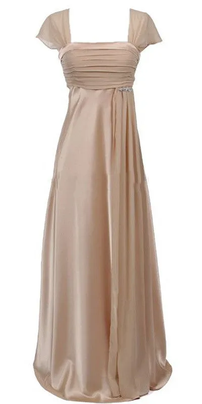CLEARANCE - Cinderella Divine 7302 Long Dress Chiffon Cap Sleeve (Size M)