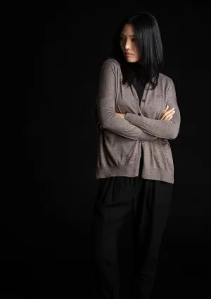 Collared Cardigan, Driftwood