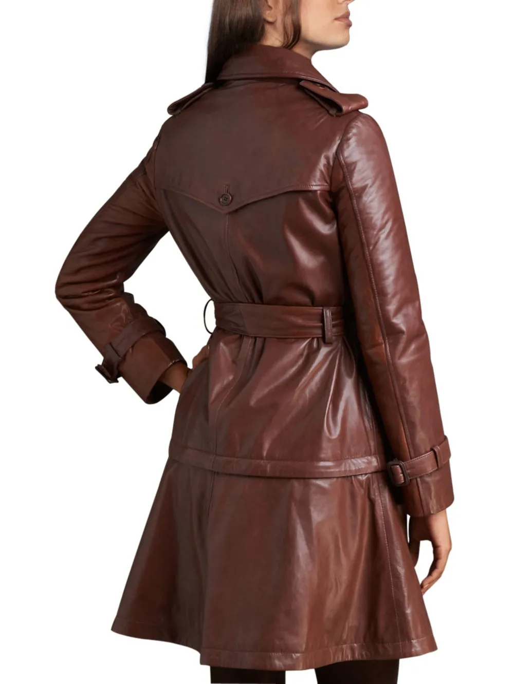 Convertible Sophistication Leather Coat for Women