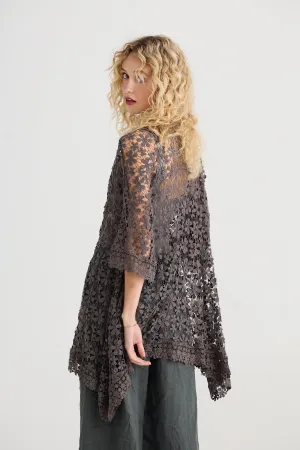 Cordelia lace Jacket. Charcoal