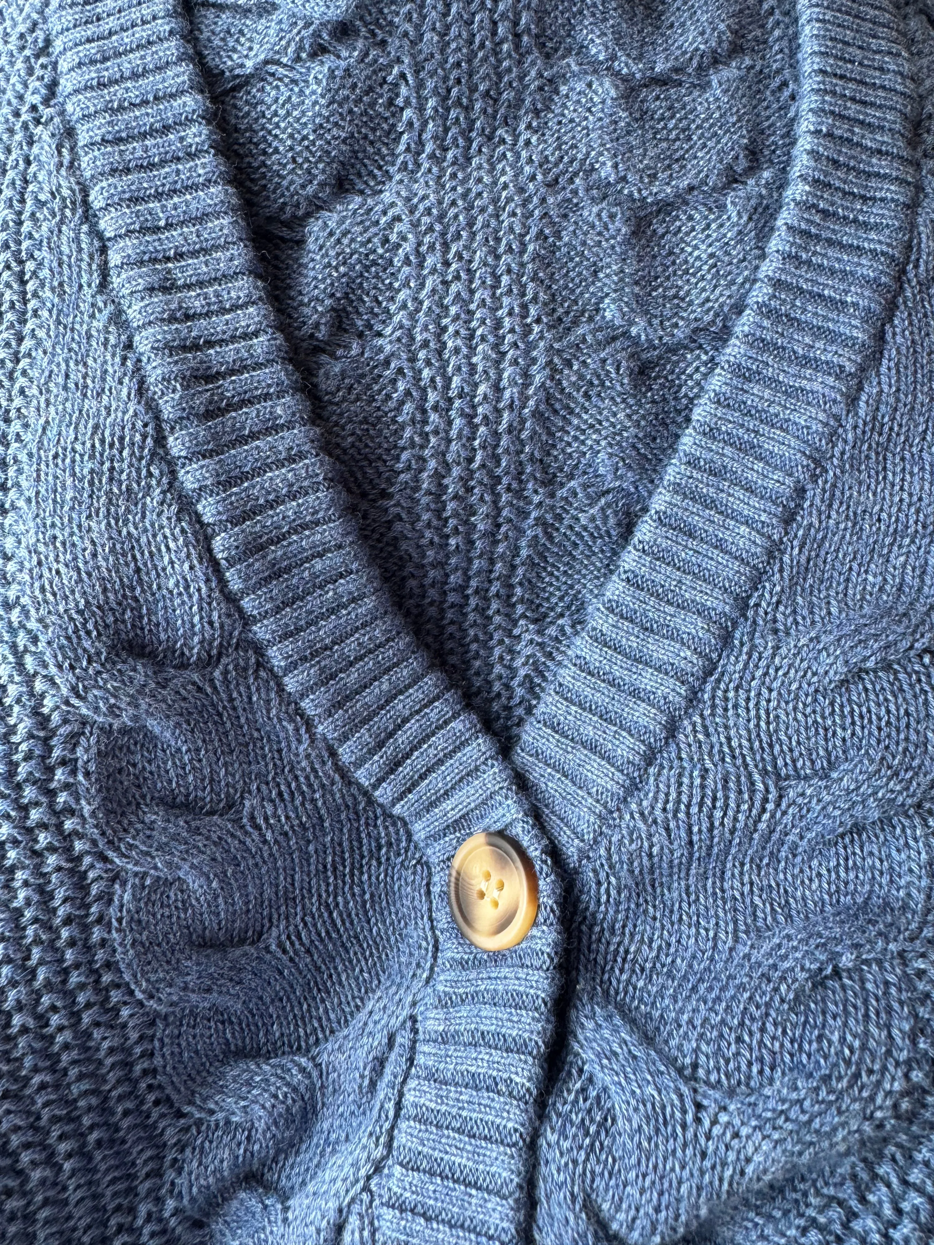Cotton Cashmere Cable Knit Cardigan