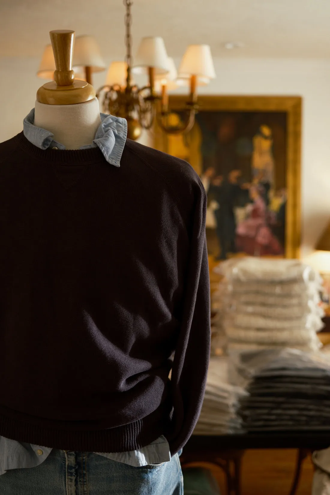 Cotton Raglan Crewneck