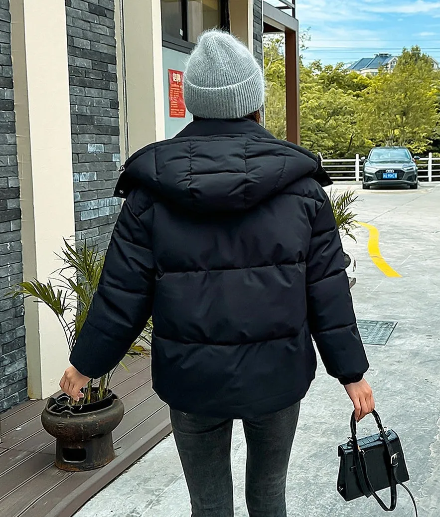 Cozy and Thickened Puffer Jacket for Women Perfect for Cold Weather