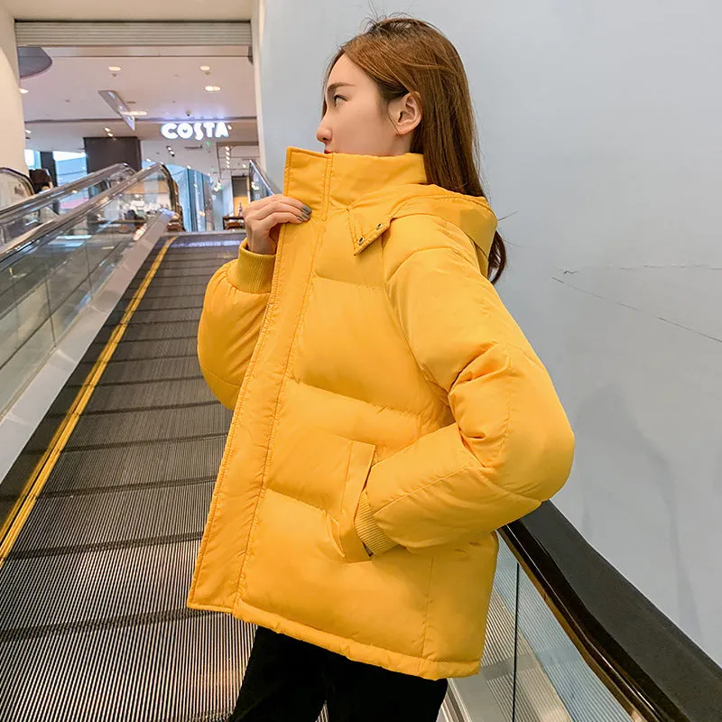 Cozy Boxy Fit Relaxed-Fit Padded Puffer Jacket for Women