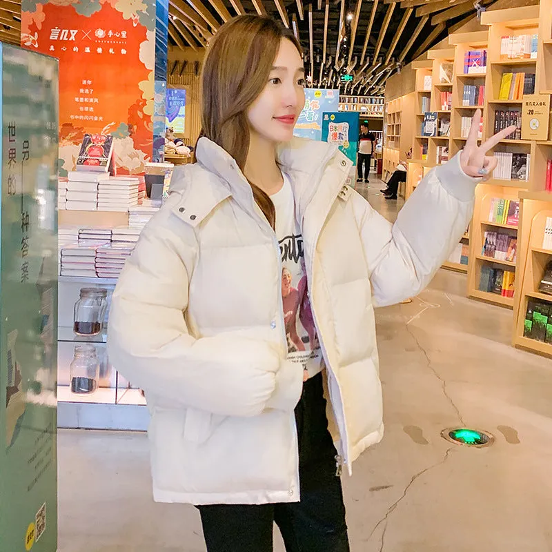 Cozy Boxy Fit Relaxed-Fit Padded Puffer Jacket for Women