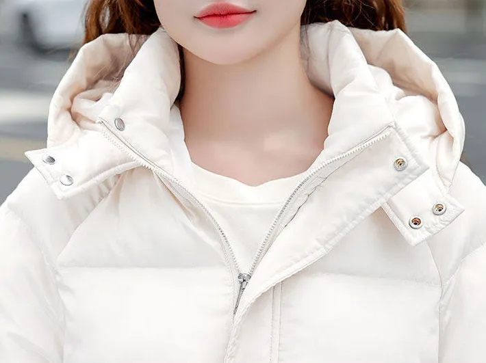 Cozy Boxy Fit Relaxed-Fit Padded Puffer Jacket for Women