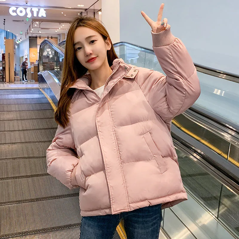 Cozy Boxy Fit Relaxed-Fit Padded Puffer Jacket for Women