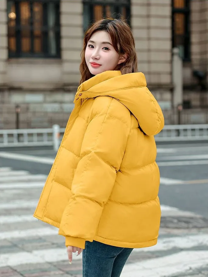 Cozy Boxy Fit Relaxed-Fit Padded Puffer Jacket for Women