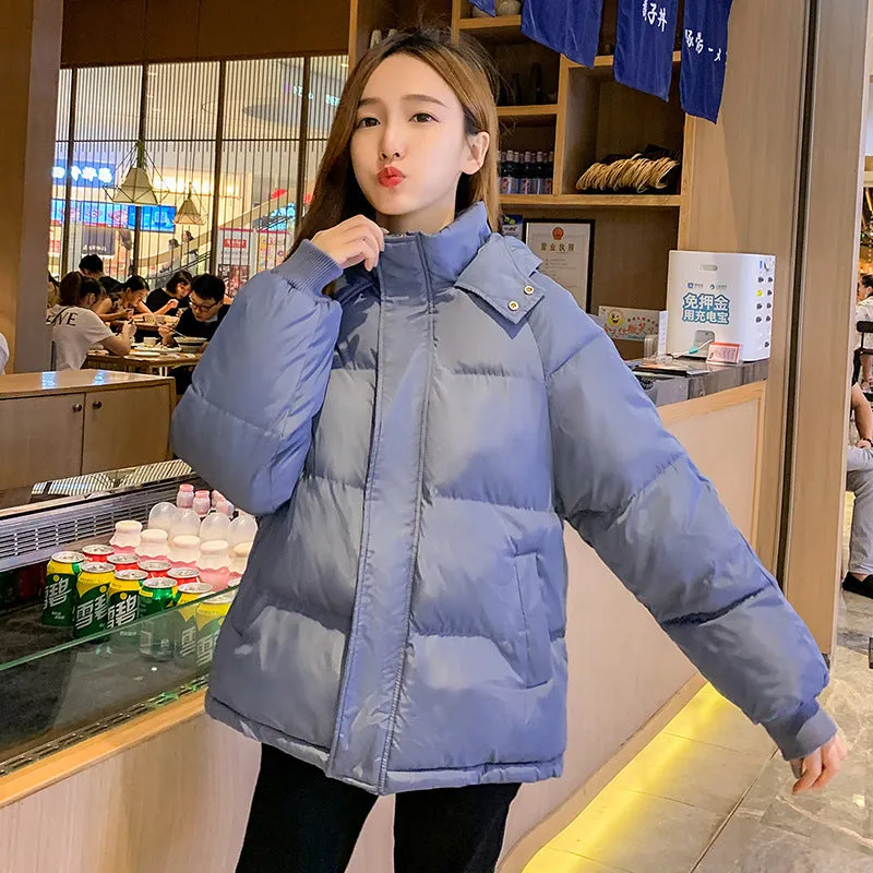 Cozy Boxy Fit Relaxed-Fit Padded Puffer Jacket for Women