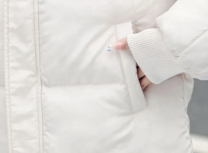 Cozy Boxy Fit Relaxed-Fit Padded Puffer Jacket for Women