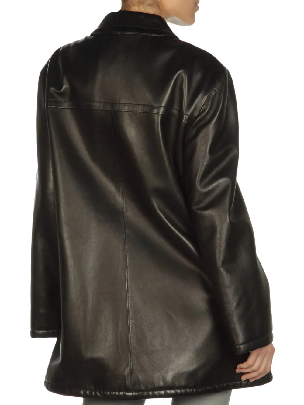 Cozy Luxe Leather Coat for Women