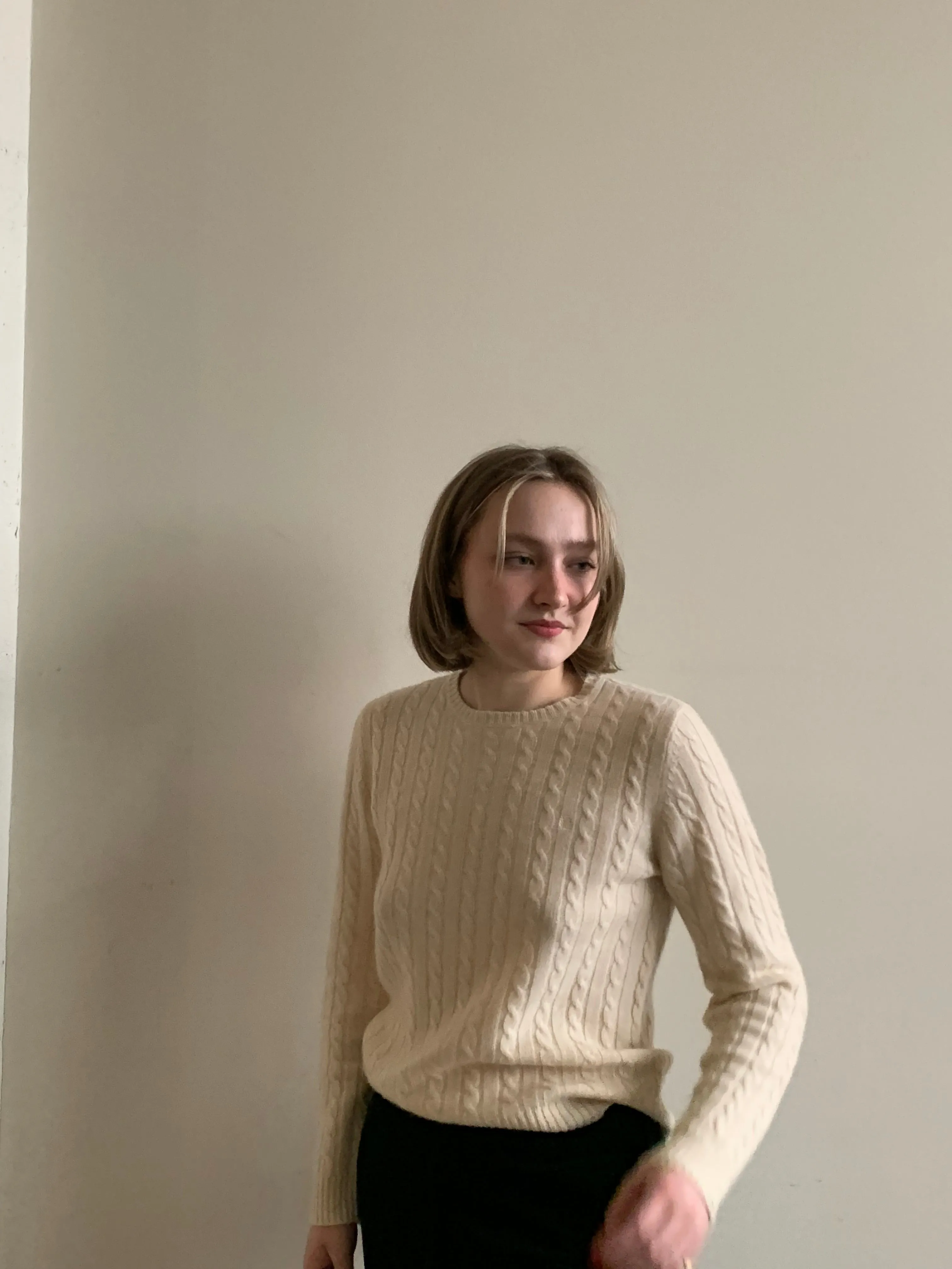 Cream cashmere vintage sweater