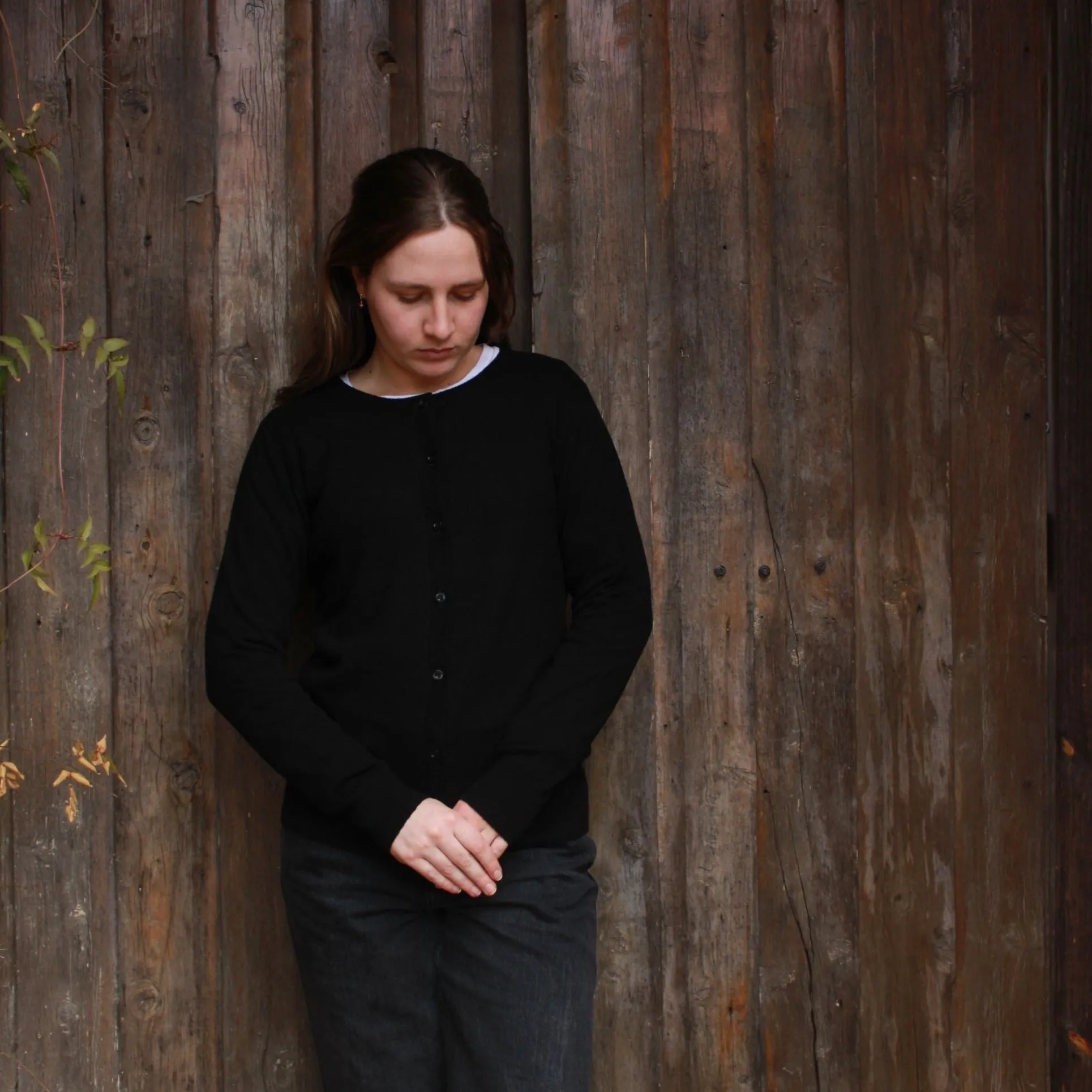 Crew Cardigan - Black
