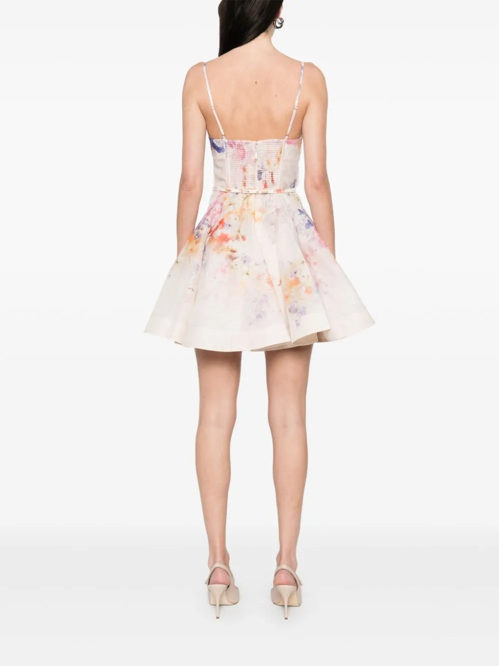 Crush silk blend mini dress