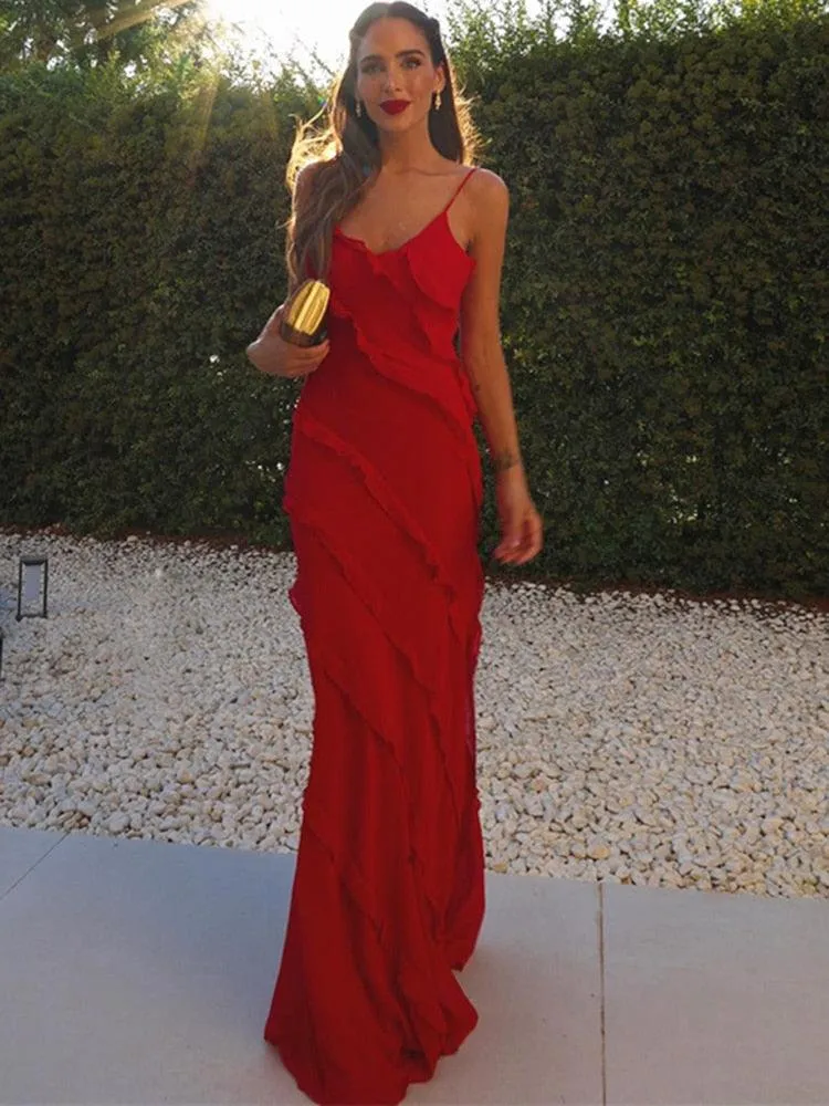 Cut Out Backless Long Dress