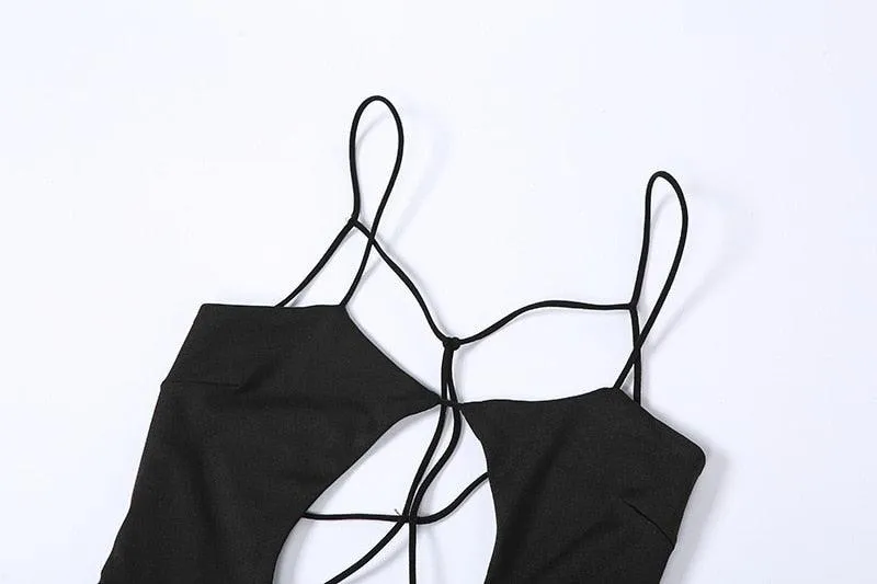 Cut Out Backless Long Dress