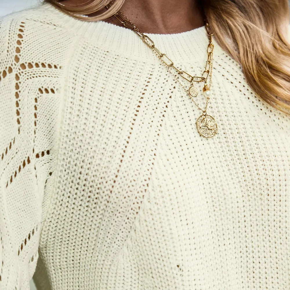 Cutout Raglan Sleeve Sweater
