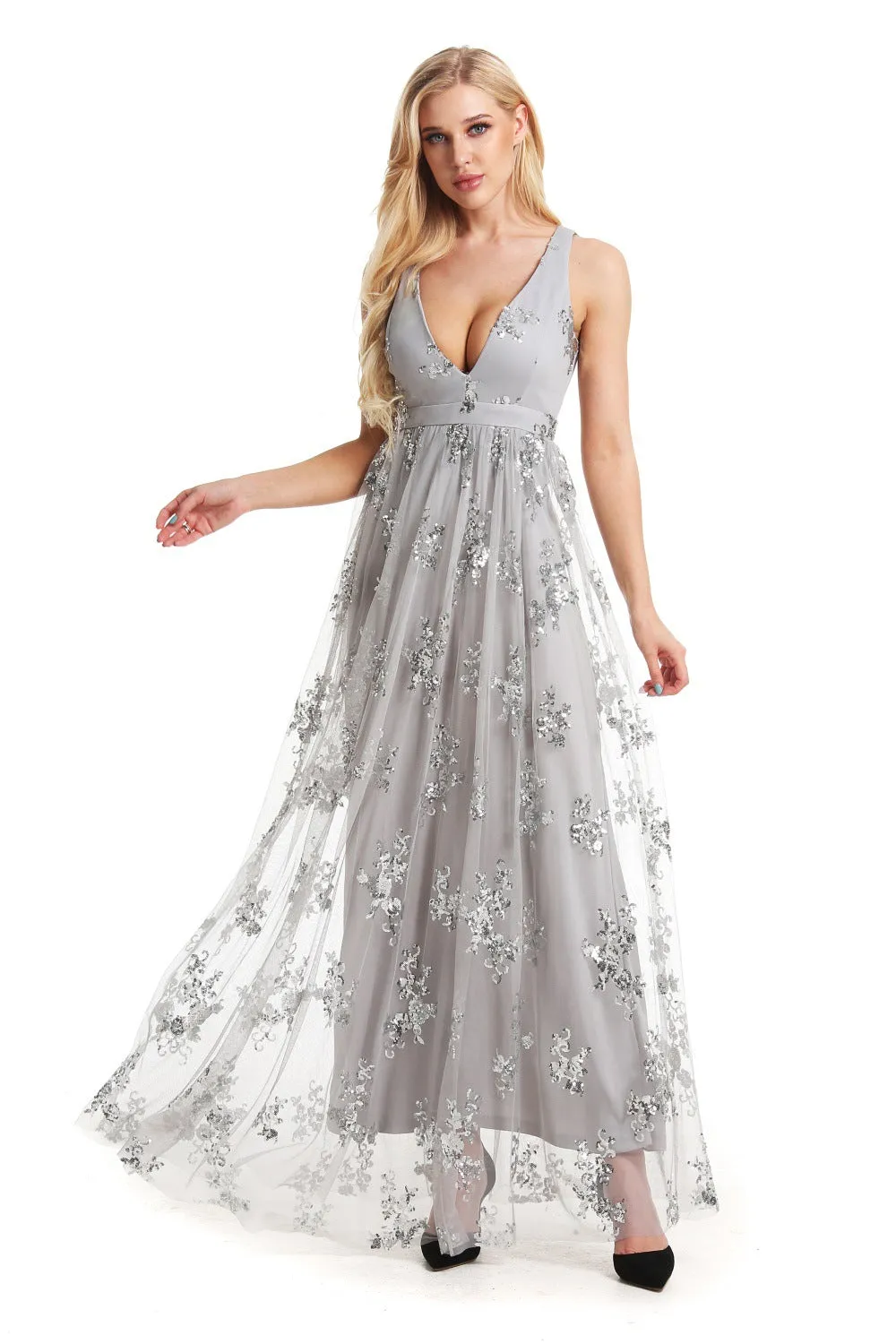 Daisy Pleated Stylish Tulle Formal Dress