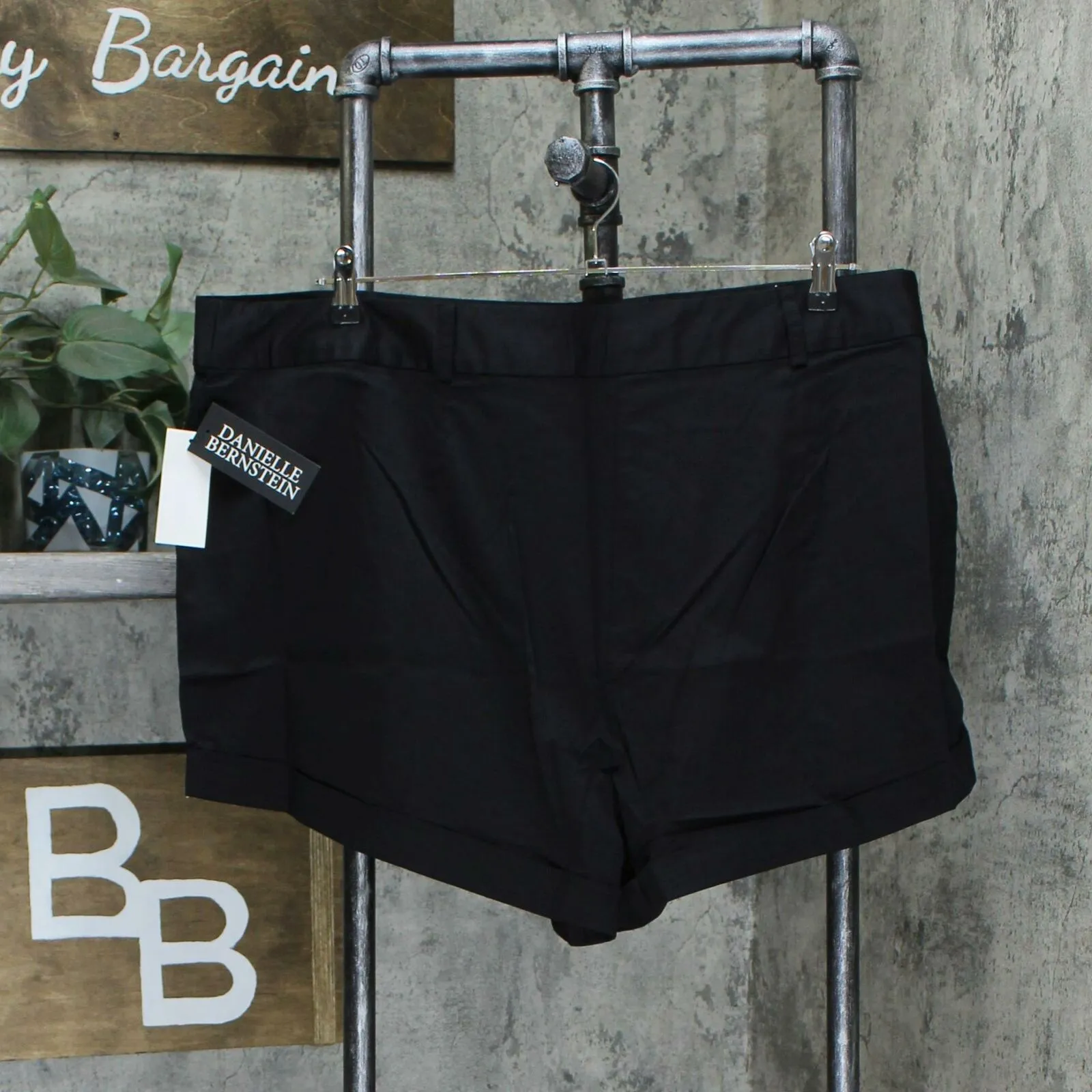 Danielle Bernstein Plus Size Cuffed High Cut Shorts