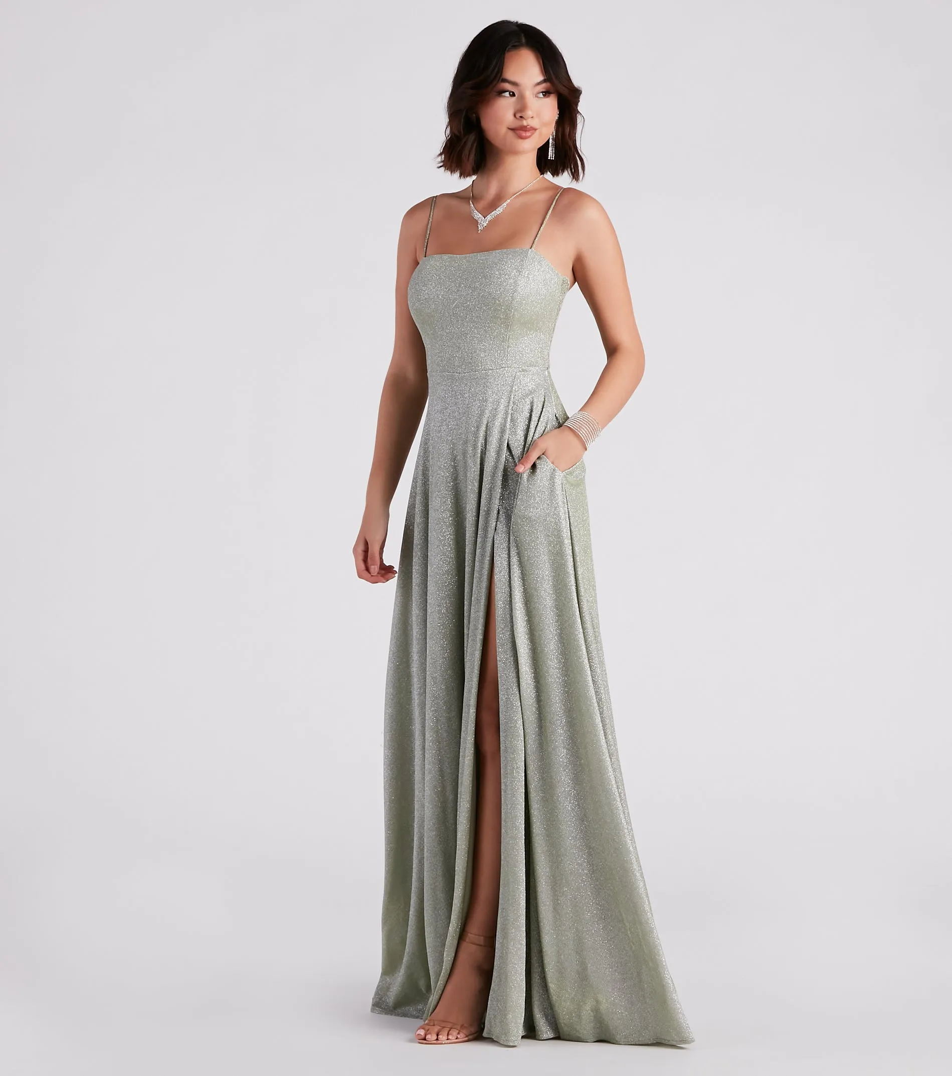 Daria Lace Back A-Line Ball Gown