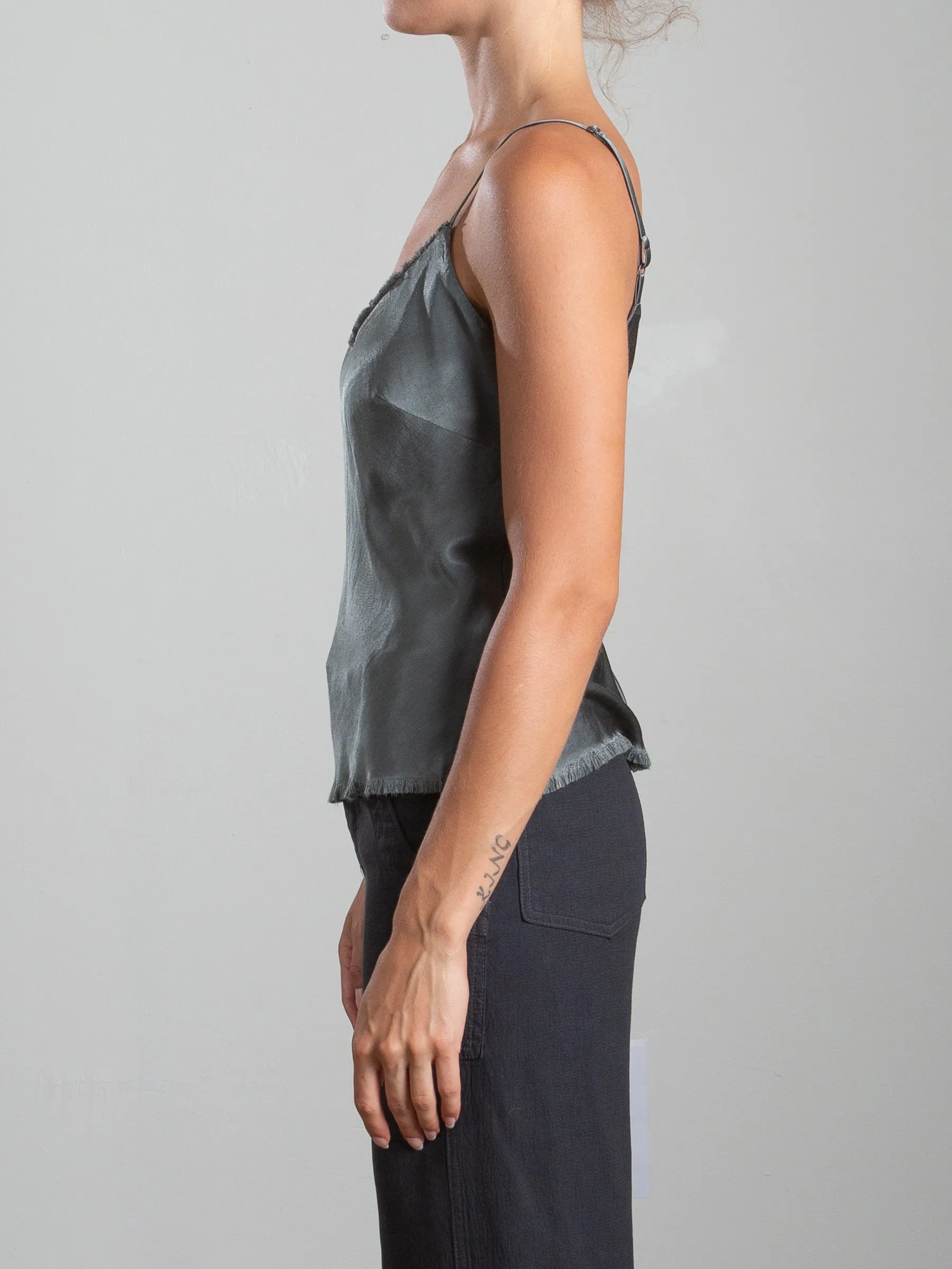 Dawn Cami in Vintage Satin - Nori