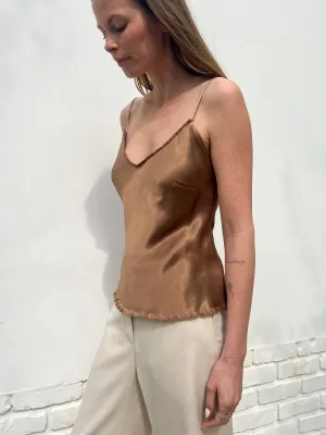 Dawn Cami in Vintage Satin - Nougat